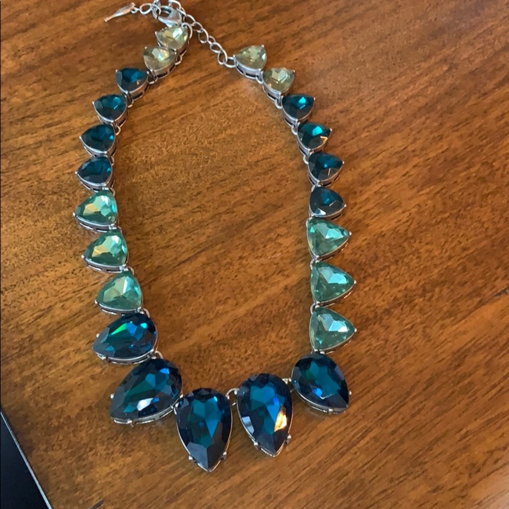 Color Code Teal Teardrop Necklace